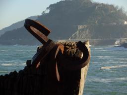San Sebastian/Donostia Eduardo Chillida sculpture at the seaside