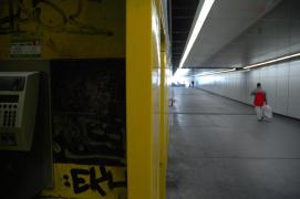 phone booth and underground passage/subway station Praterstern/WIen Nord