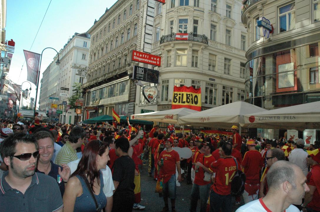 Bilbo/Bilbao in der Innenstadt Wiens - der Treffpunkt der SpanierInnen