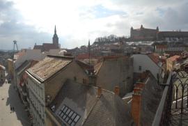 Bratislava Castle and Nový Most from St Michael's Tower