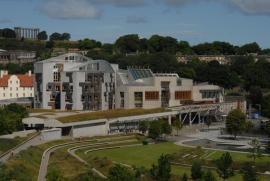 Scottish Parliament from half height of Arthur's seat Scottish Parliament from half height of Arthur's seat