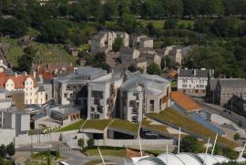 Scottish Parliament as seen from Arthur's Seat Scottish Parliament as seen from Arthur's Seat