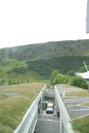 Arthur's seat from parliament building/grass roof Arthur's seat from parliament building/grass roof