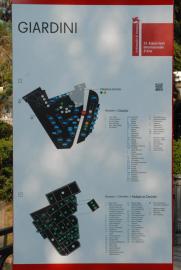 54. International Biennale exposition, map of the Giardini della Biennale