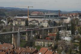 Vom Münster - Detailblick nach Norden über die Dächer von/Bern/Berne Schweiz/Switzerland