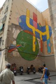 Mural: Ciutat Bella by Arcadi Poch Kognitif (2014)/Tribute to Joan Miró/