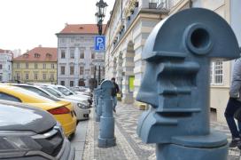 Cast iron sculptures on malostranské nám in front of Hudební a taneční fakulta AMU/Geohack: 