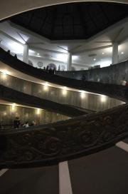Musei Vaticani: bronze spiral staircase at exit Musei Vaticani: bronze spiral staircase at exit