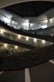 Musei Vaticani: bronze spiral staircase at exit