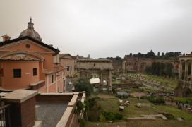 View over the forum from the left side of city hall/capitol