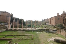 View over the forum - templum pacis, curia