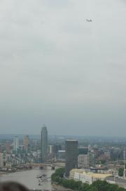 Airplane over West London/from London Eye