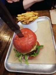 Brewdog Pub/They have great vegan burgers with Beyond Meat patties!/(we get their beer even in Austria, not the dealcoholized one though)