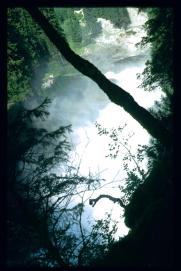 Oesterreich-Reise Juli 1991/Wasserfall + Regenbogen/waterfall + rainbow