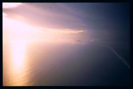 vista del avión a la costa